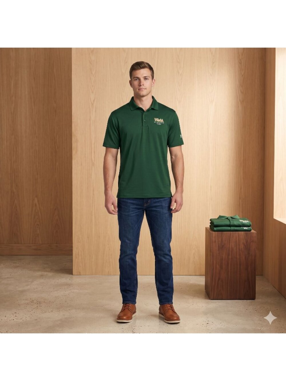 Under Armour Men's Polo Shirt XL Loose Fit Green HeatGear Lightweight Casual